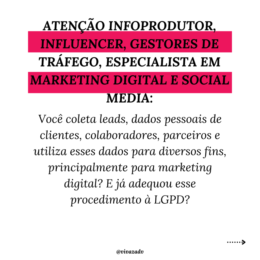 Atenção Infoprodutor, influencer, gestores de tráfego, especialista em marketing digital e social media